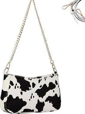 NEW Cow Print Western Small Shoulder Bag Crossbody Purse with Double Straps